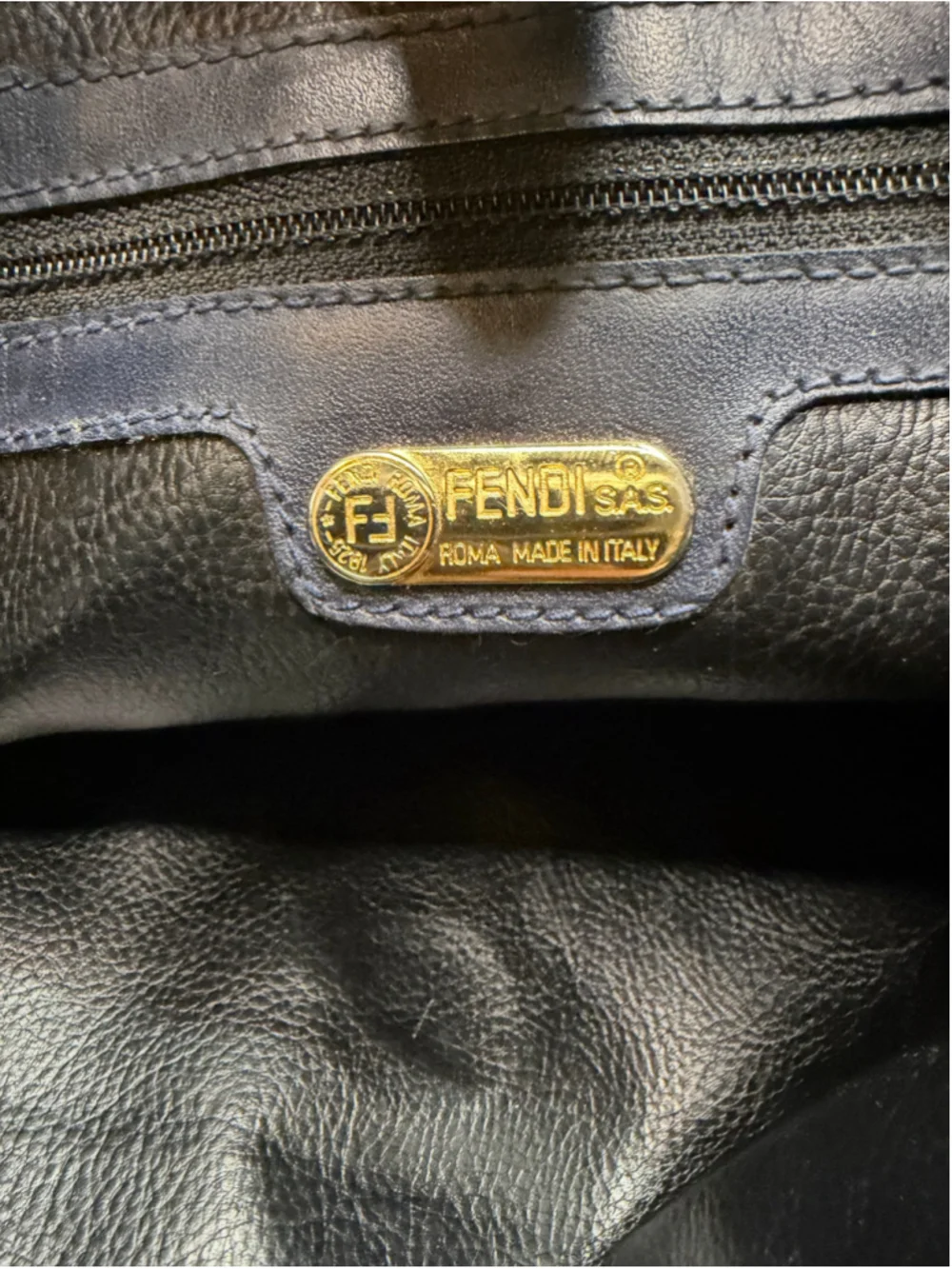 Women's Fendi Clutch Bag One Size Blue Black Striped